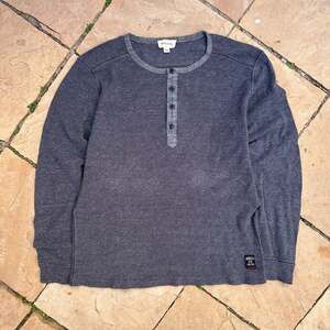 XXL Diesel Gray Henley Waffle Knit with Buttons